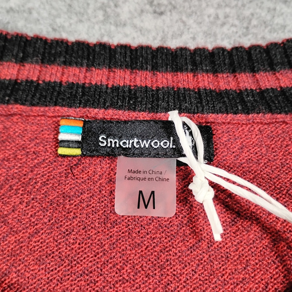 Smartwool Sparwood Crew‎ Sweater Men's M Currant Marl Red Merino Wool Blend Red - Picture 2 of 11